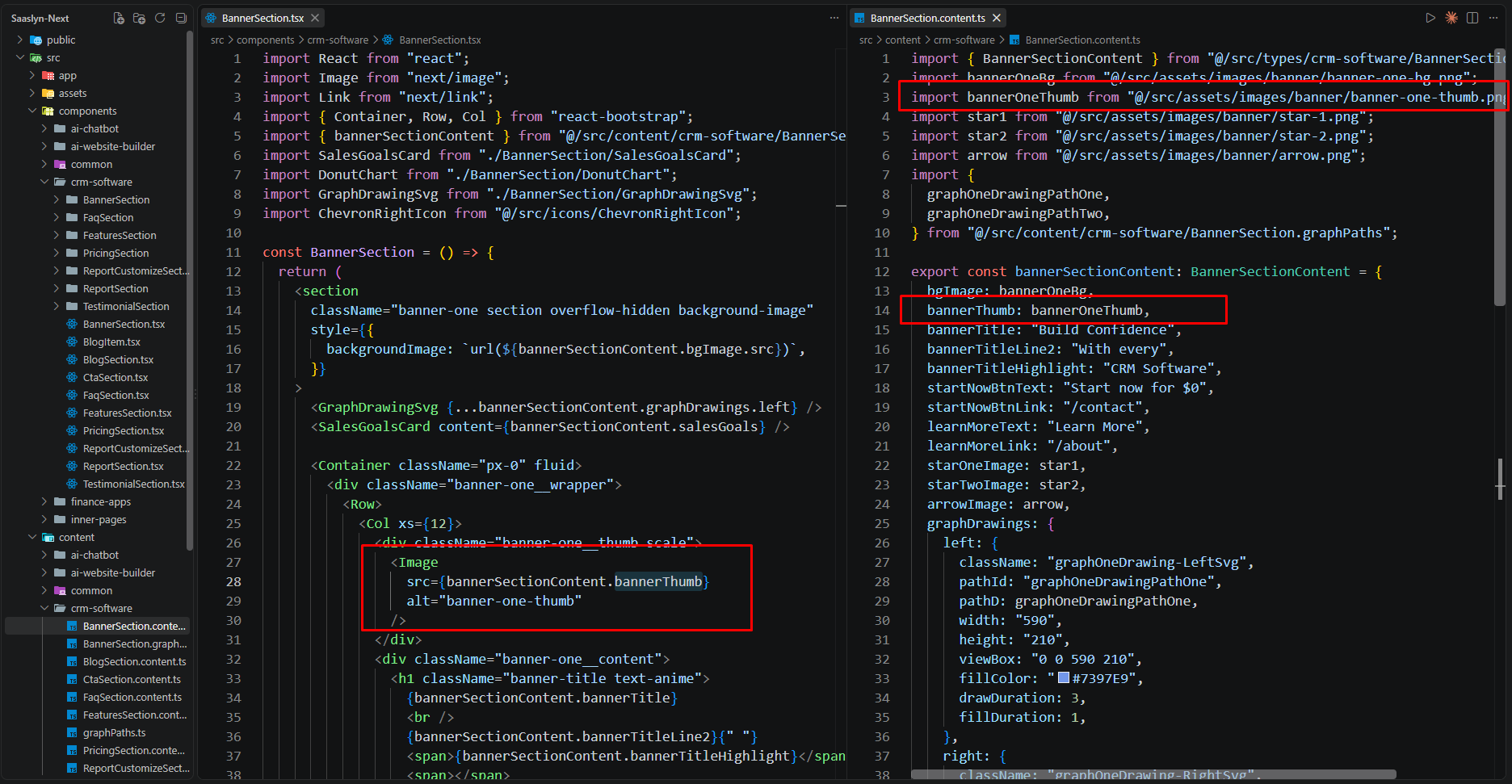 Changing images example